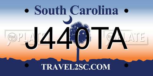 J440TA South Carolina License Plate
