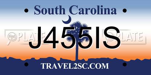 J455IS South Carolina License Plate