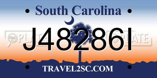 J48286I South Carolina License Plate