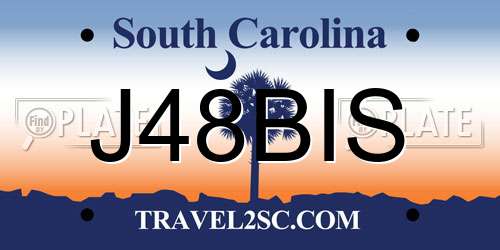 J48BIS South Carolina License Plate