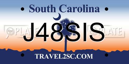 J48SIS South Carolina License Plate