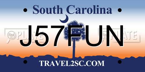 J57FUN South Carolina License Plate