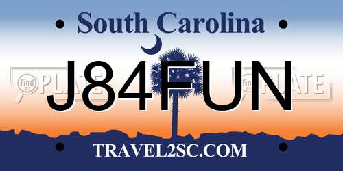 J84FUN South Carolina License Plate