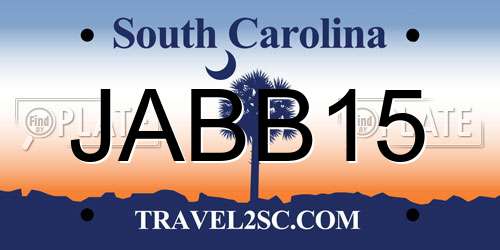 JABB15 South Carolina License Plate