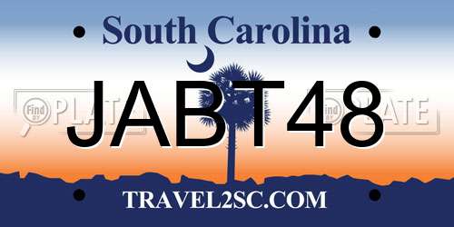 JABT48 South Carolina License Plate
