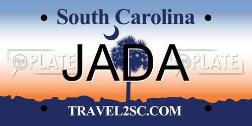 JADA South Carolina License Plate