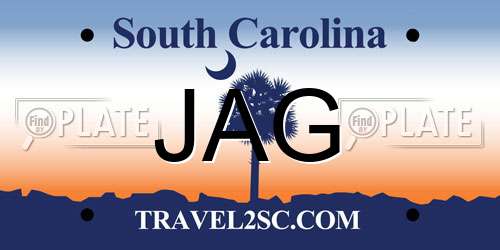 JAG South Carolina License Plate