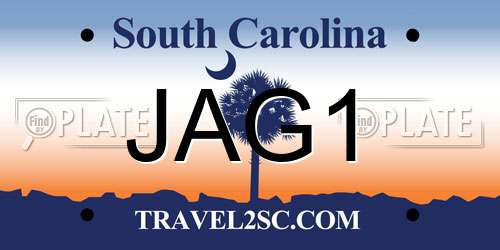 JAG1 South Carolina License Plate