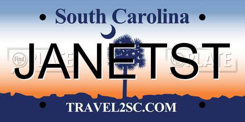 JANETST South Carolina License Plate