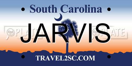 JARVIS South Carolina License Plate