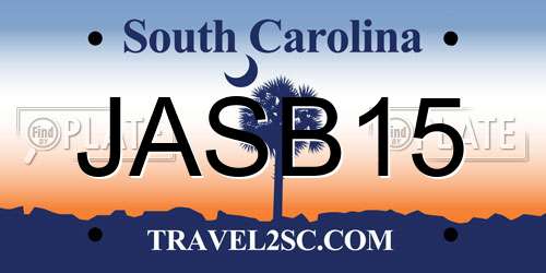 JASB15 South Carolina License Plate