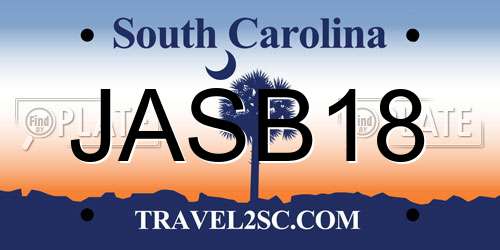 JASB18 South Carolina License Plate