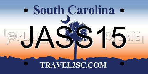 JASS15 South Carolina License Plate