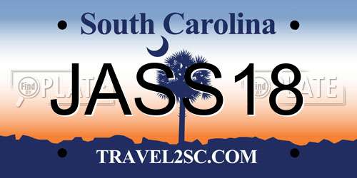 JASS18 South Carolina License Plate