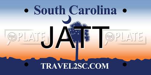 JATT South Carolina License Plate