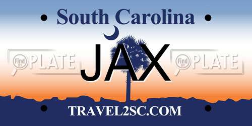 JAX South Carolina License Plate