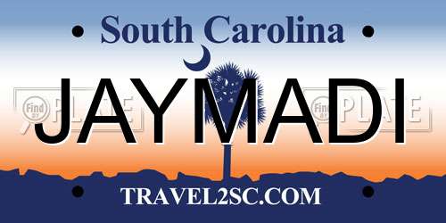 JAYMADI South Carolina License Plate