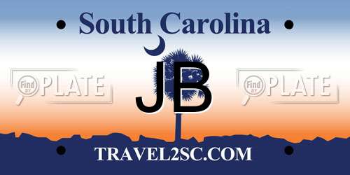 JB South Carolina License Plate