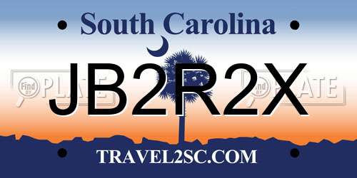 JB2R2X South Carolina License Plate