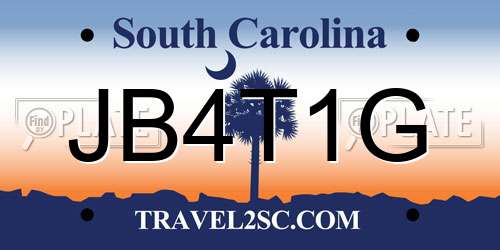 JB4T1G South Carolina License Plate