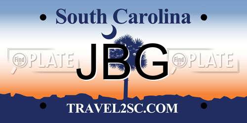 JBG South Carolina License Plate