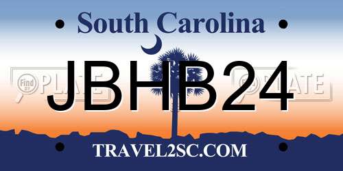 JBHB24 South Carolina License Plate