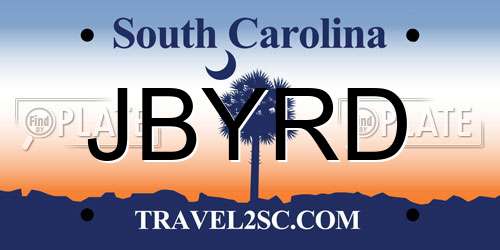 JBYRD South Carolina License Plate