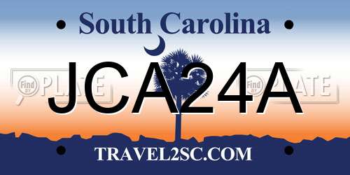 JCA24A South Carolina License Plate