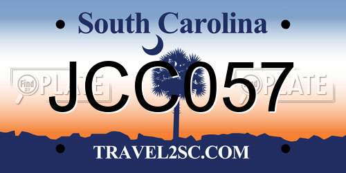 JCC057 South Carolina License Plate