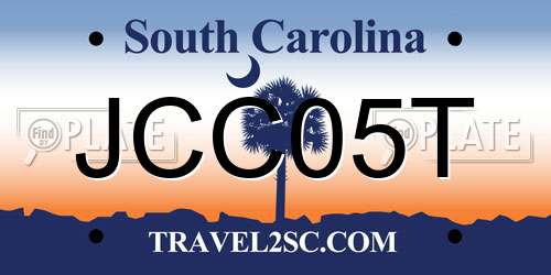 JCC05T South Carolina License Plate