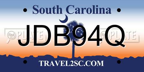 JDB94Q South Carolina License Plate