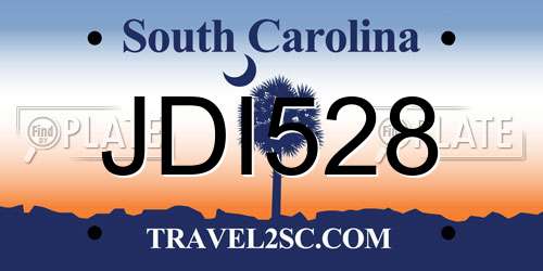 JDI528 South Carolina License Plate