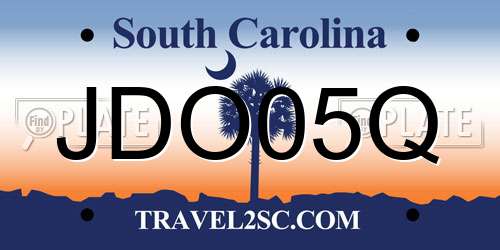 JDO05Q South Carolina License Plate