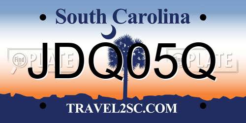 JDQ05Q South Carolina License Plate