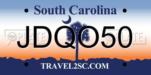 JDQO50 South Carolina License Plate