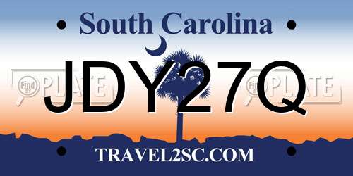 JDY27Q South Carolina License Plate