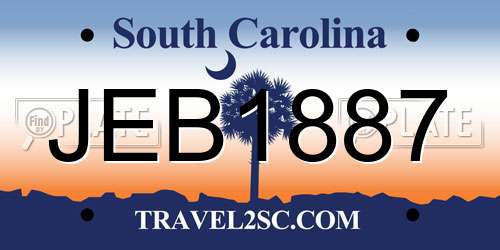JEB1887 South Carolina License Plate