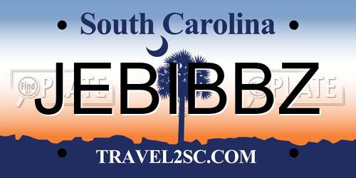 JEBIBBZ South Carolina License Plate