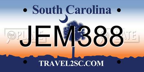 JEM388 South Carolina License Plate