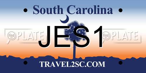 JES1 South Carolina License Plate