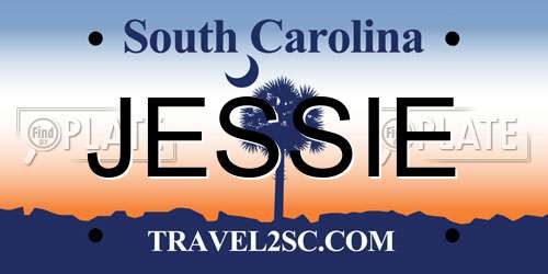 JESSIE South Carolina License Plate