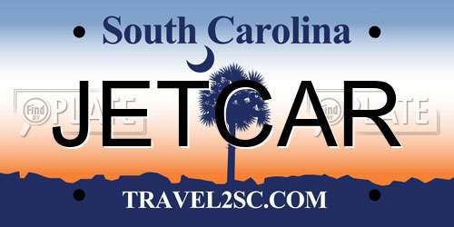 JETCAR South Carolina License Plate