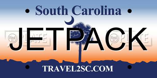 JETPACK South Carolina License Plate