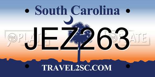 JEZ263 South Carolina License Plate