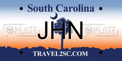 JHN South Carolina License Plate