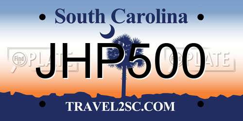 JHP500 South Carolina License Plate