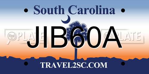 JIB60A South Carolina License Plate