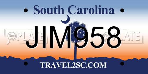 JIM958 South Carolina License Plate