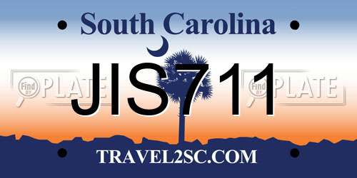 JIS711 South Carolina License Plate