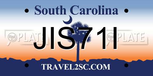 JIS71I South Carolina License Plate